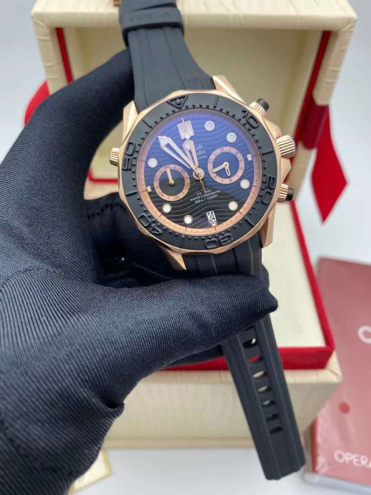 Men's Quartz Watch Chronograph 904L Stainless Steel 44 mm-OG 106