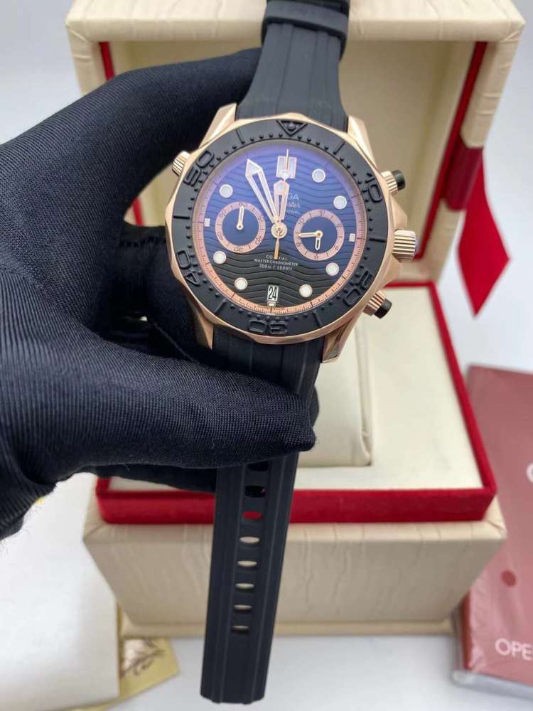 Men's Quartz Watch Chronograph 904L Stainless Steel 44 mm-OG 106
