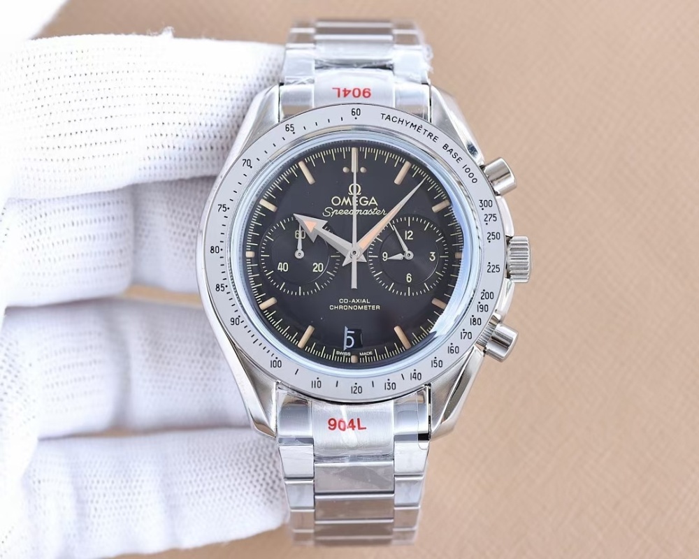 Men's Quartz Watch Chronograph 904L Stainless Steel 43.5 mm-OG 119
