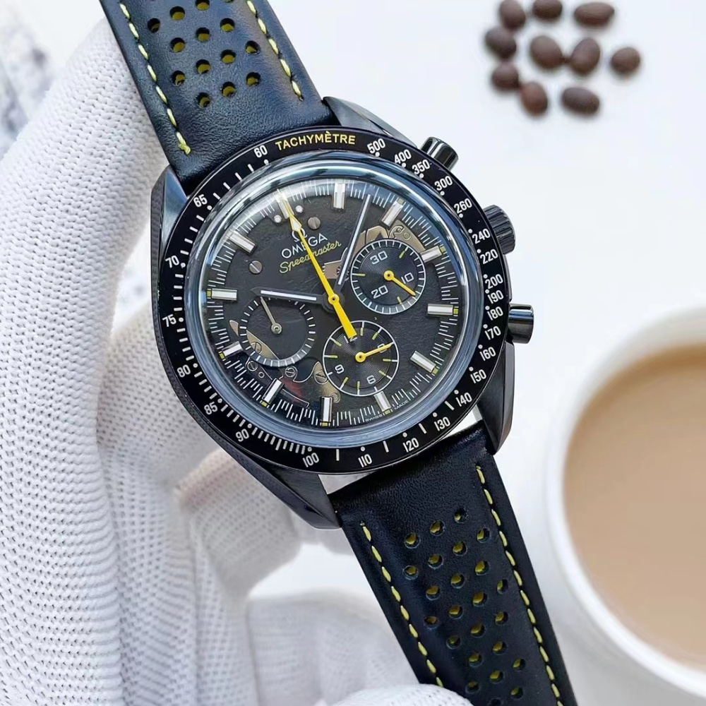 Men's Quartz Watch Chronograph 904L Stainless Steel 44 mm-OG 125