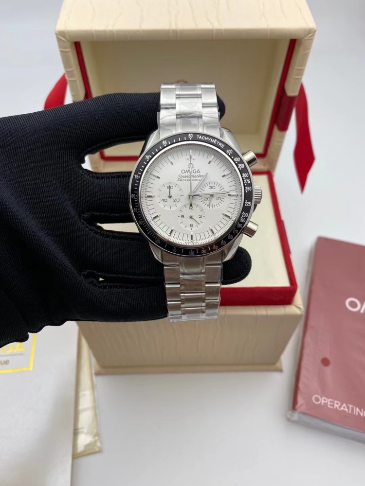 Men's Quartz Watch Chronograph 904L Stainless Steel 43 mm-OG 104