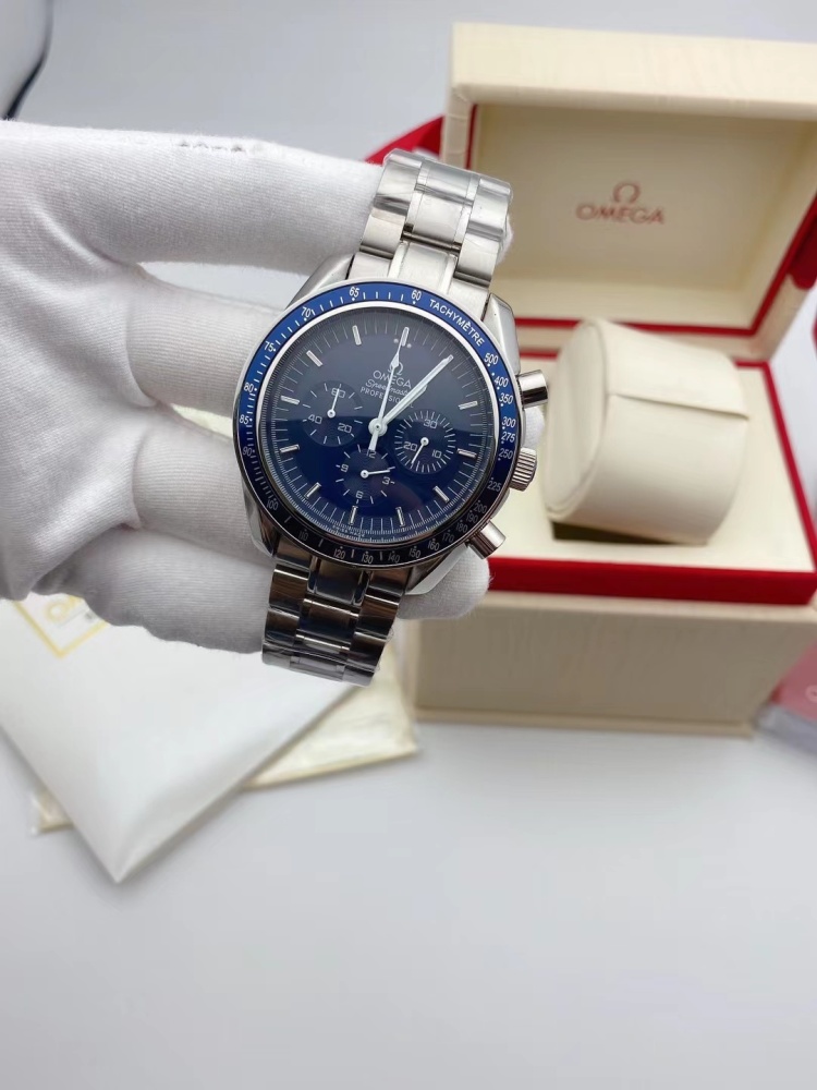 Men's Quartz Watch Chronograph 904L Stainless Steel 43 mm-OG 104