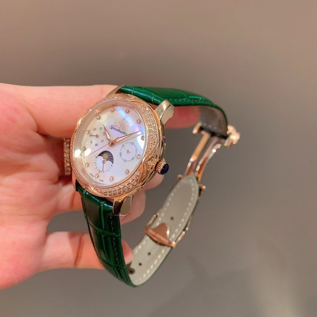 Women's  Quartz Watch Chronograph 904L Stainless Steel 35 mm-OG124
