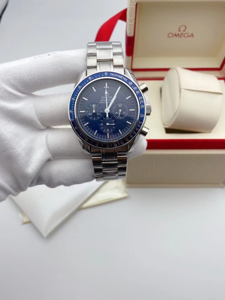 Men's Quartz Watch Chronograph 904L Stainless Steel 43 mm-OG 104