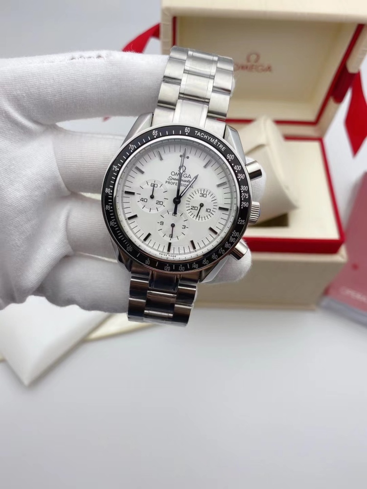 Men's Quartz Watch Chronograph 904L Stainless Steel 43 mm-OG 104