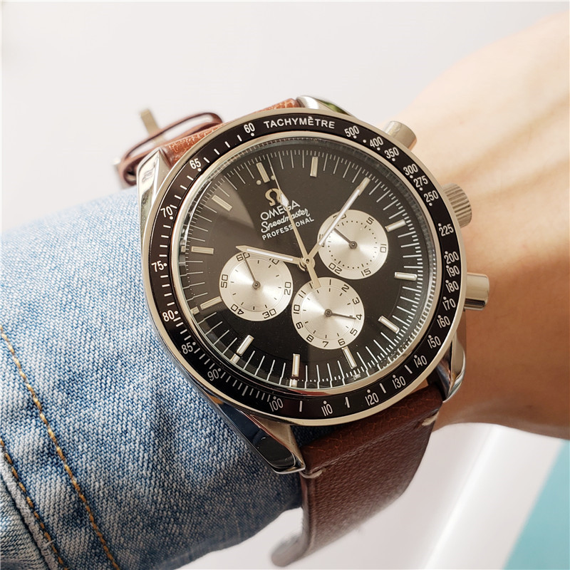 Men's Quartz Watch Chronograph 904L Stainless Steel 44 mm-OG 14