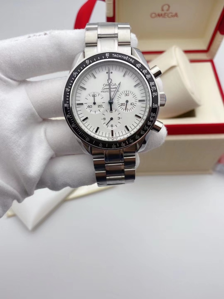 Men's Quartz Watch Chronograph 904L Stainless Steel 43 mm-OG 104