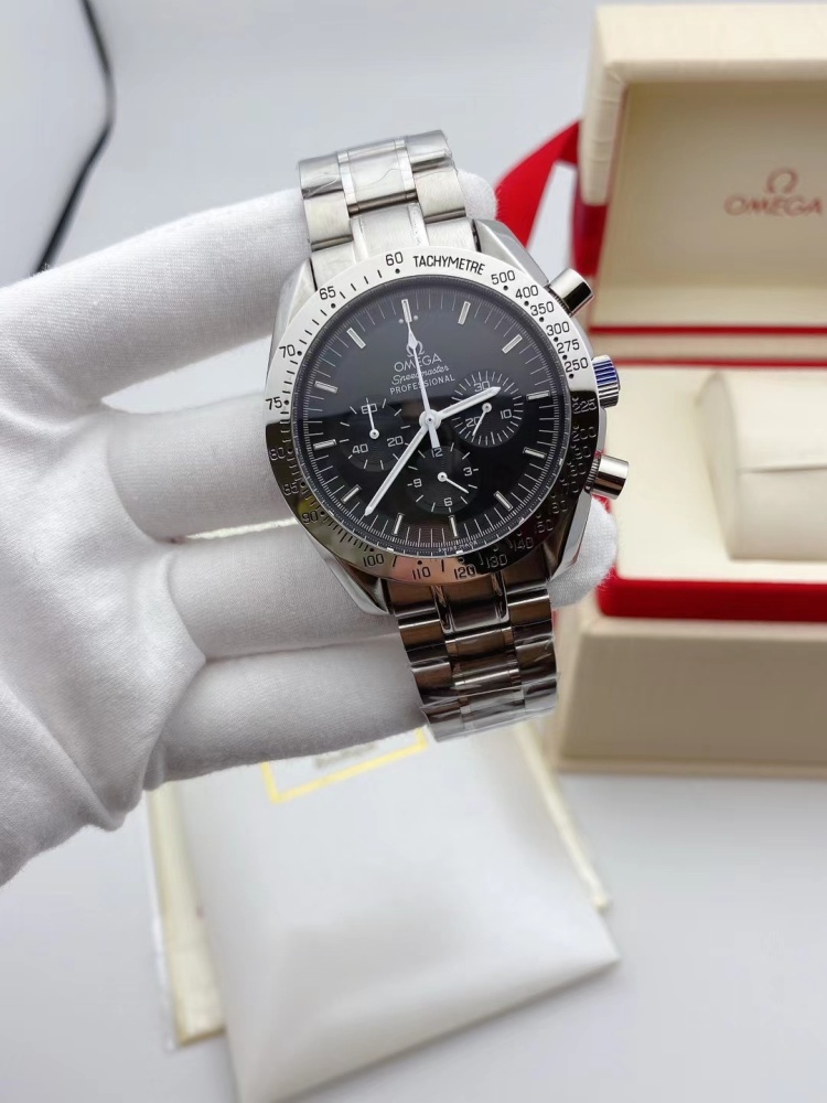 Men's Quartz Watch Chronograph 904L Stainless Steel 42mm-OG 23