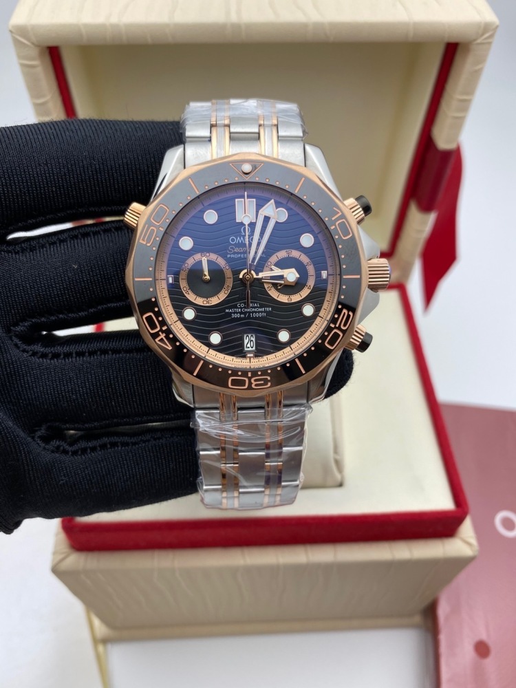 Men's Quartz Watch Chronograph 904L Stainless Steel 45 mm-OG 165
