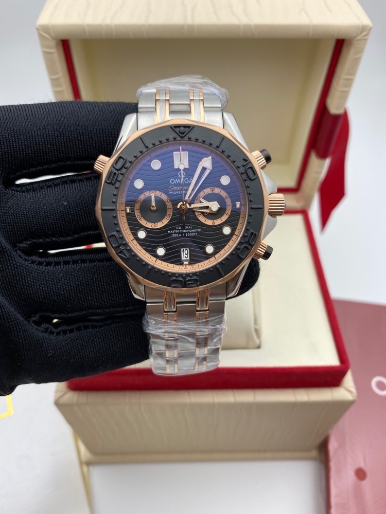 Men's Quartz Watch Chronograph 904L Stainless Steel 45 mm-OG 165