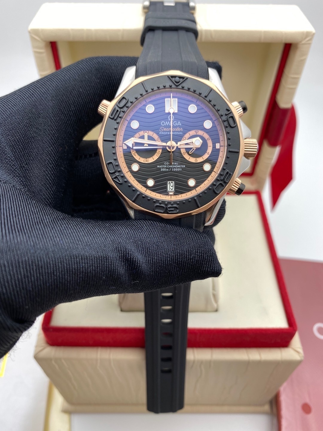 Men's Quartz Watch Chronograph 904L Stainless Steel 45 mm-OG 165