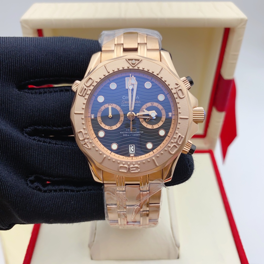 Men's Quartz Watch Chronograph 904L Stainless Steel 45 mm-OG 165