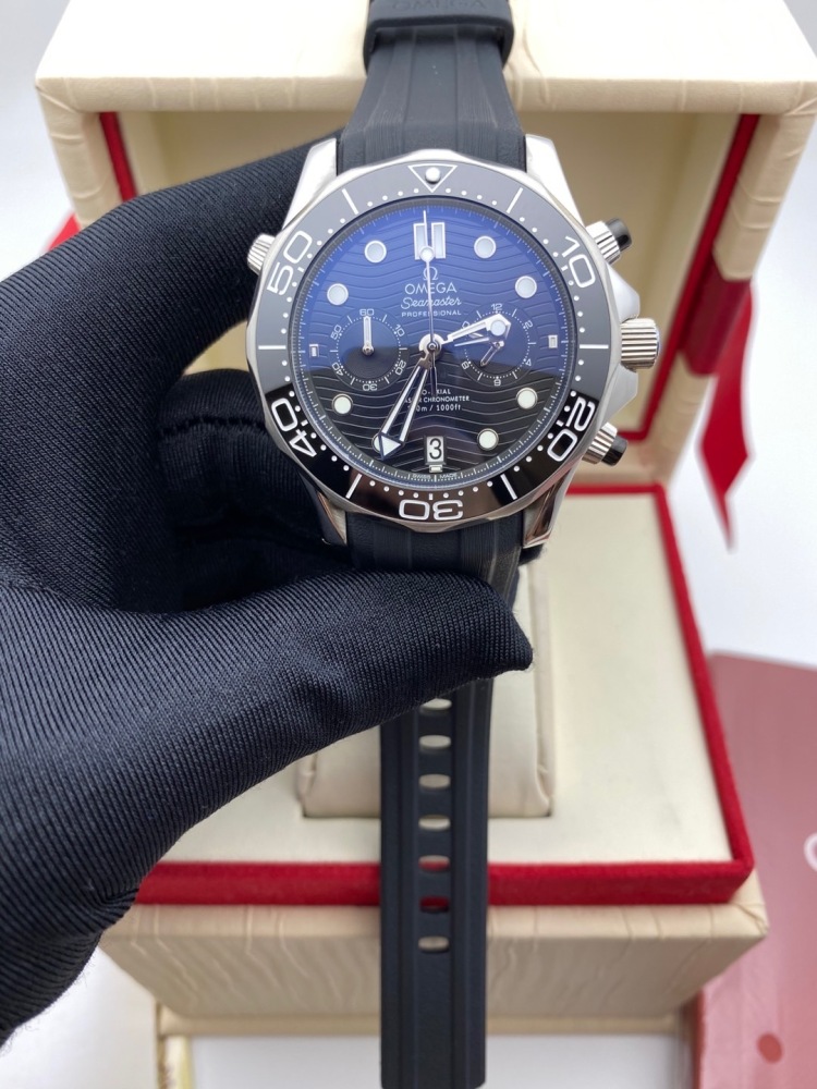 Men's Quartz Watch Chronograph 904L Stainless Steel 45 mm-OG 165