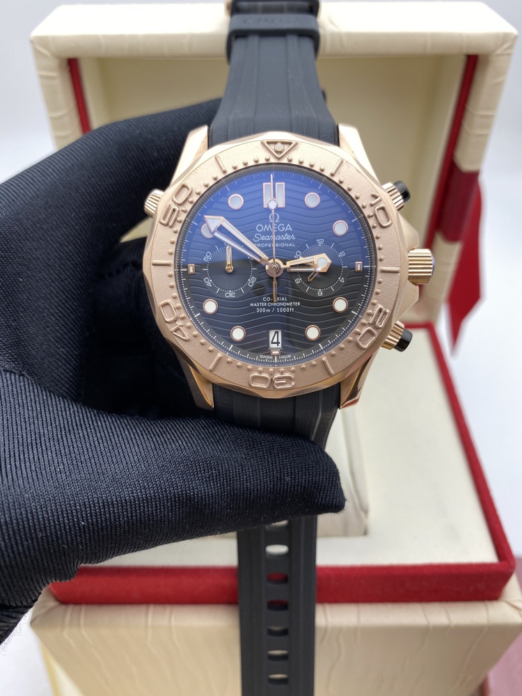 Men's Quartz Watch Chronograph 904L Stainless Steel 45 mm-OG 165