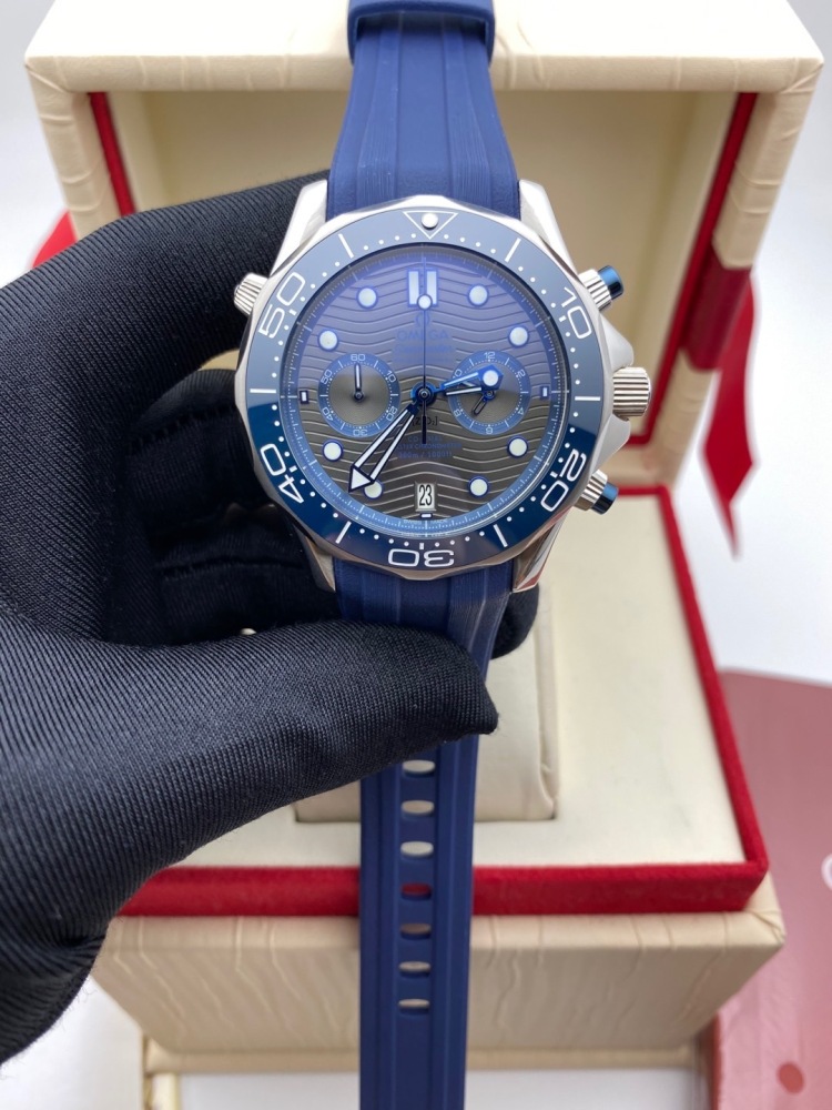 Men's Quartz Watch Chronograph 904L Stainless Steel 45 mm-OG 165