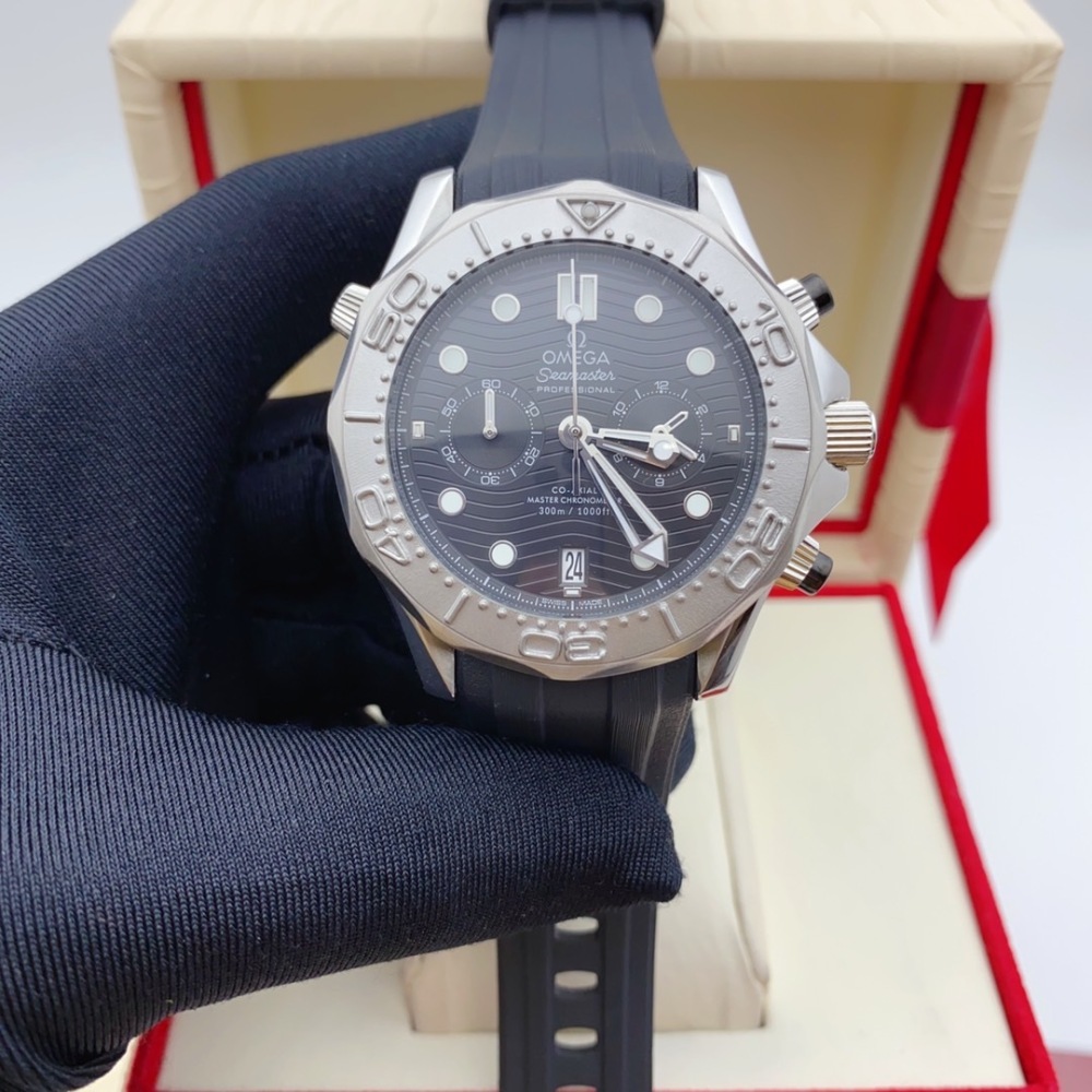 Men's Quartz Watch Chronograph 904L Stainless Steel 45 mm-OG 165