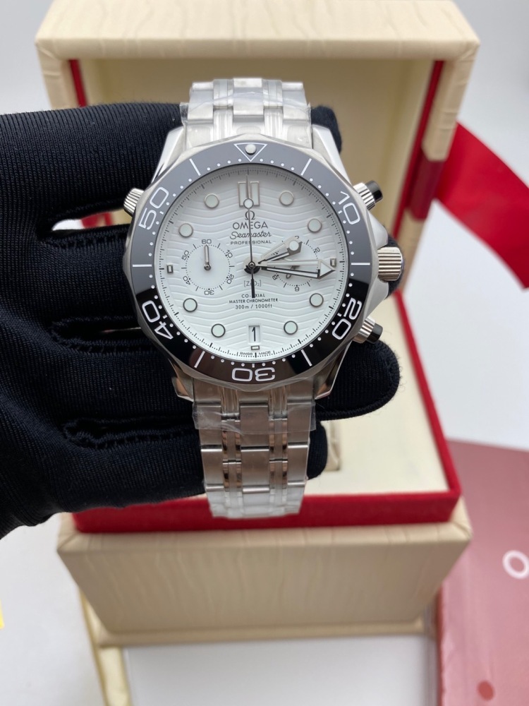 Men's Quartz Watch Chronograph 904L Stainless Steel 45 mm-OG 165