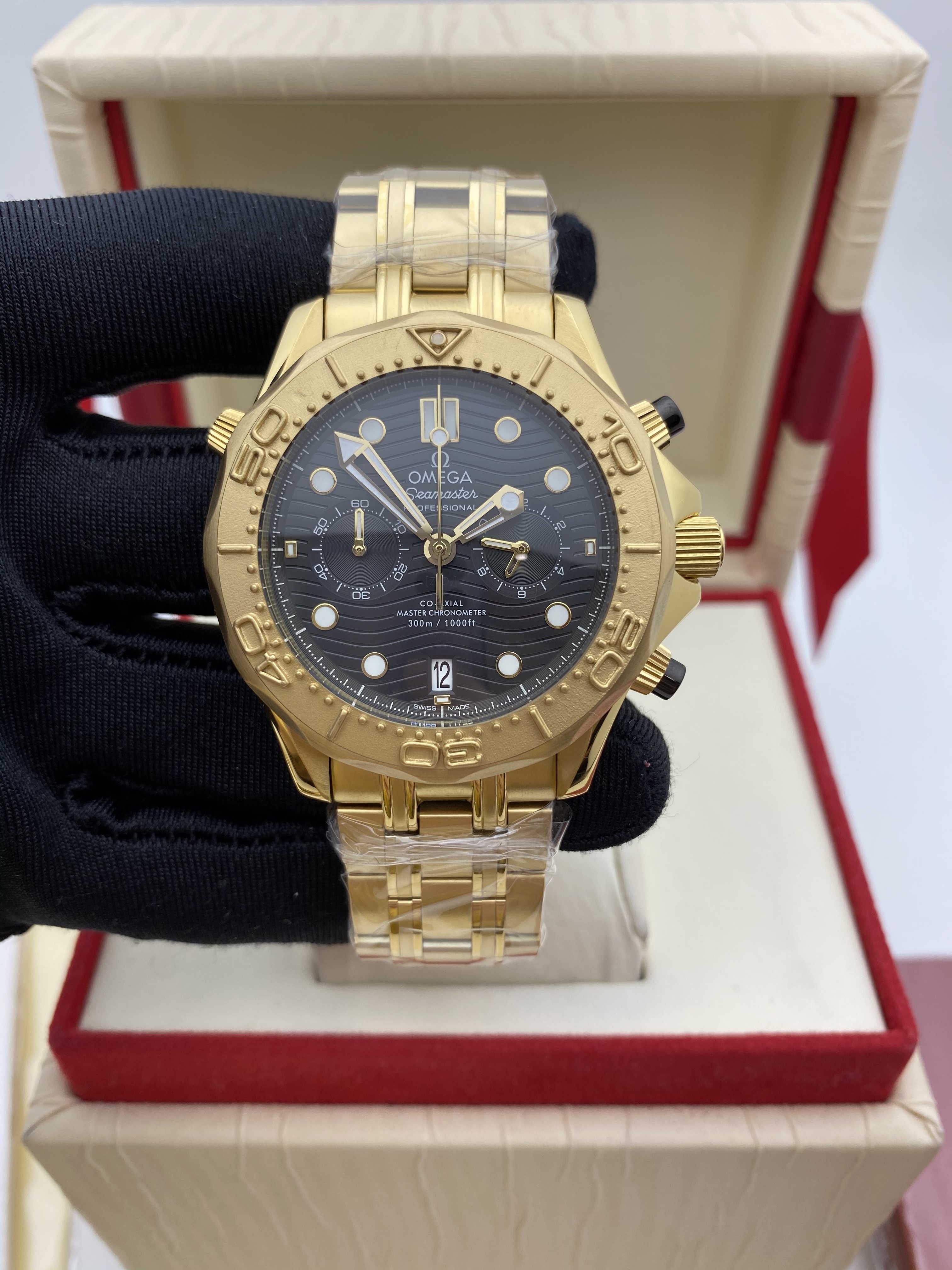 Men's Quartz Watch Chronograph 904L Stainless Steel 45 mm-OG 165