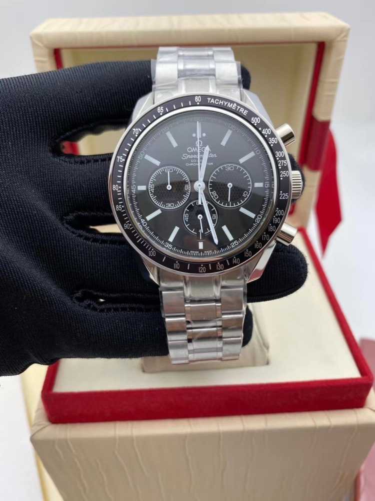 Men's Quartz Watch Chronograph 904L Stainless Steel 44 mm-OG 143