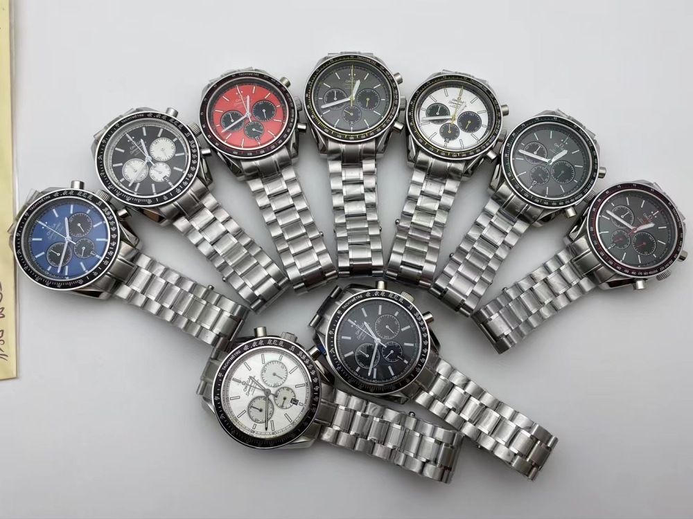 Men's Quartz Watch Chronograph 904L Stainless Steel 44 mm-OG 143