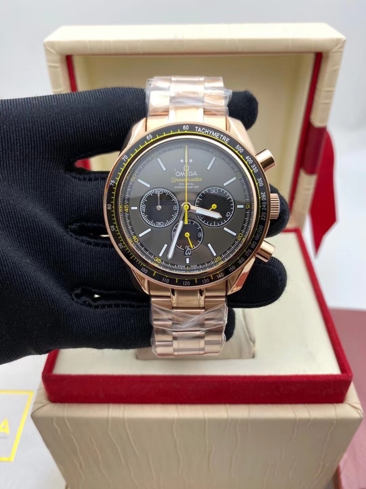 Men's Quartz Watch Chronograph 904L Stainless Steel 44 mm-OG 143