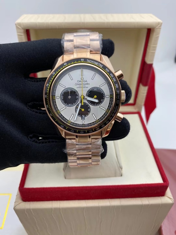 Men's Quartz Watch Chronograph 904L Stainless Steel 44 mm-OG 143