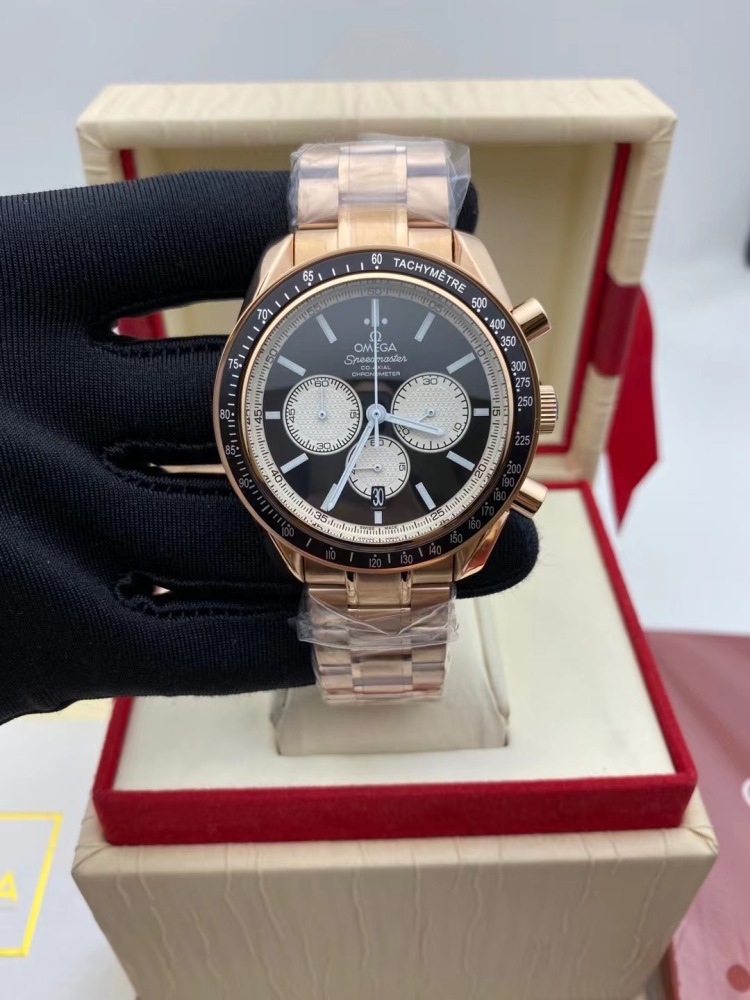 Men's Quartz Watch Chronograph 904L Stainless Steel 44 mm-OG 143