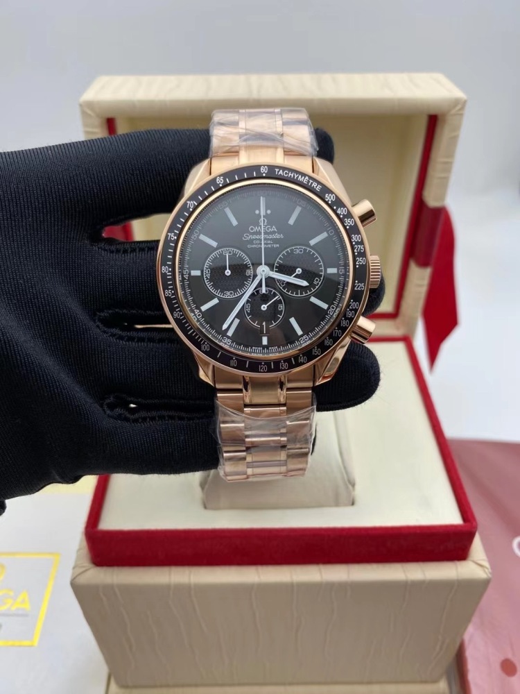 Men's Quartz Watch Chronograph 904L Stainless Steel 44 mm-OG 143
