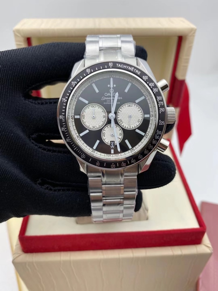 Men's Quartz Watch Chronograph 904L Stainless Steel 44 mm-OG 143