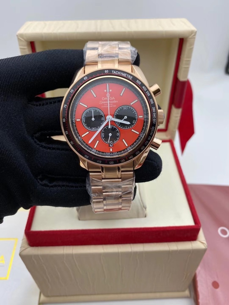 Men's Quartz Watch Chronograph 904L Stainless Steel 44 mm-OG 143