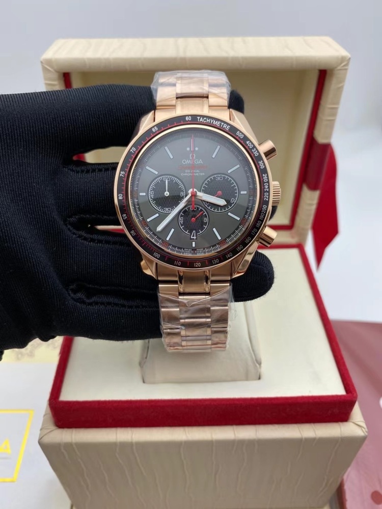 Men's Quartz Watch Chronograph 904L Stainless Steel 44 mm-OG 143