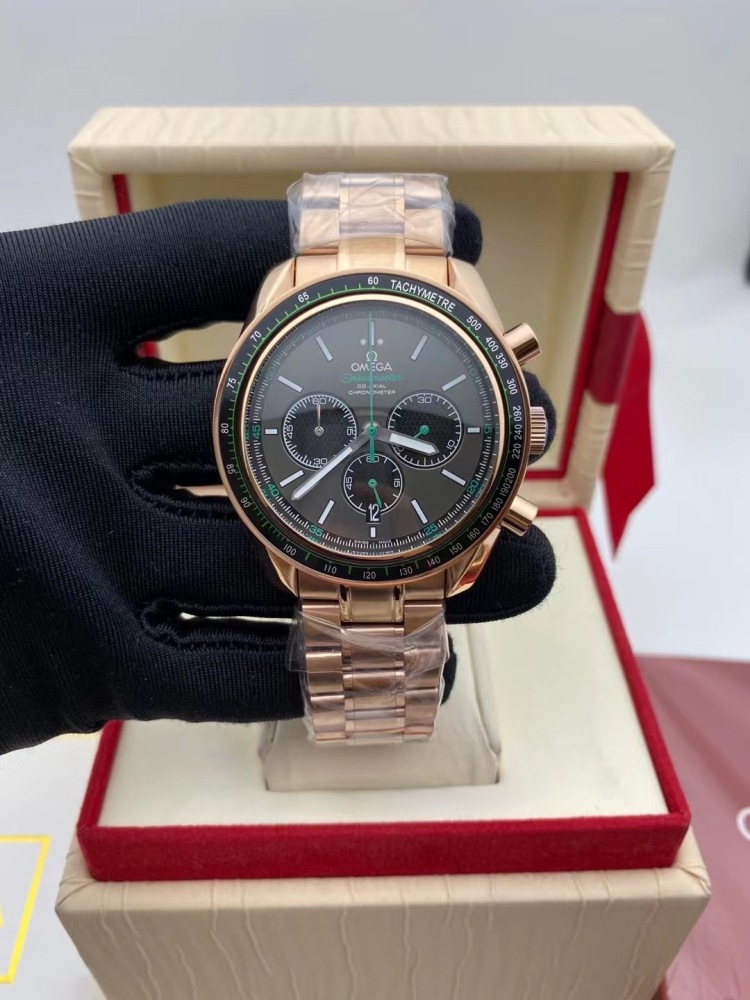 Men's Quartz Watch Chronograph 904L Stainless Steel 44 mm-OG 143