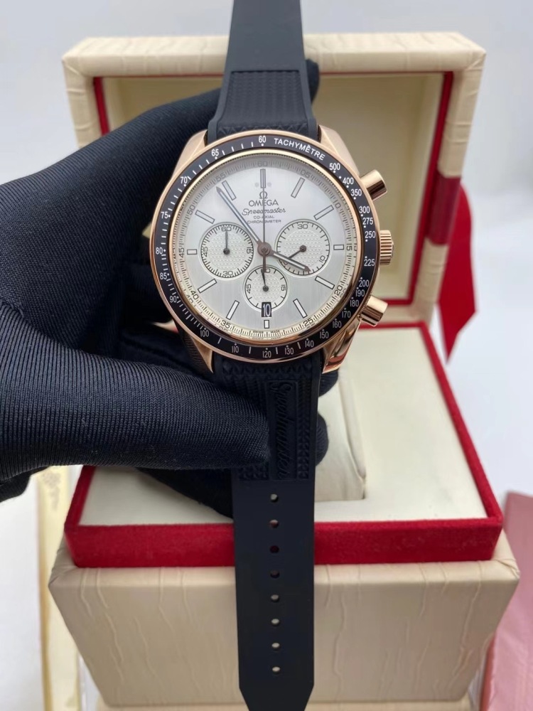 Men's Quartz Watch Chronograph 904L Stainless Steel 44 mm-OG 143