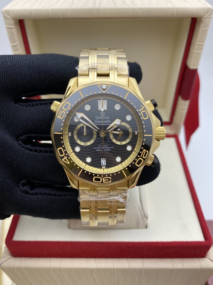 Men's Quartz Watch Chronograph 904L Stainless Steel 45 mm-OG 165