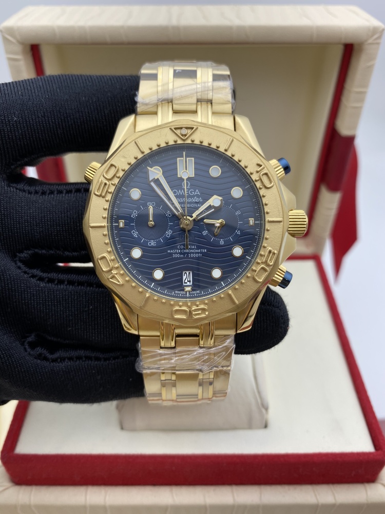 Men's Quartz Watch Chronograph 904L Stainless Steel 45 mm-OG 165