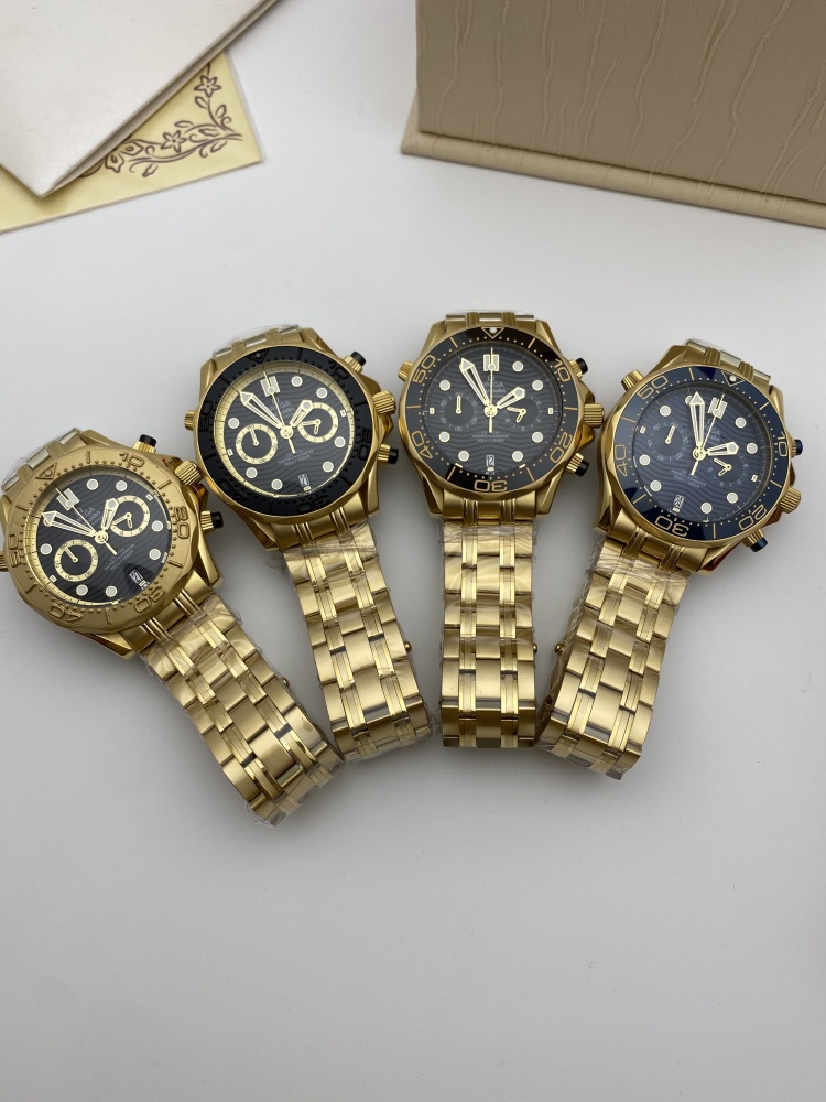 Men's Quartz Watch Chronograph 904L Stainless Steel 45 mm-OG 165