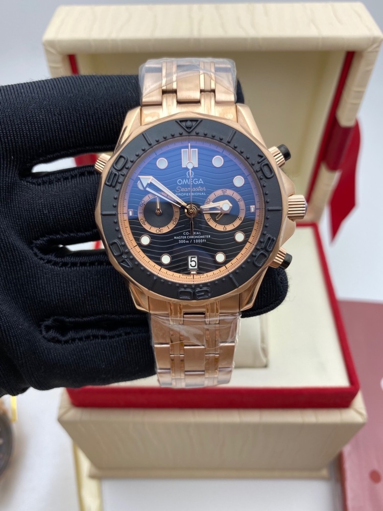 Men's Quartz Watch Chronograph 904L Stainless Steel 45 mm-OG 165