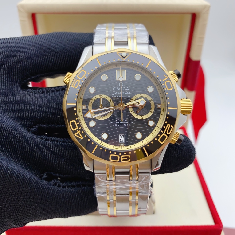 Men's Quartz Watch Chronograph 904L Stainless Steel 45 mm-OG 165