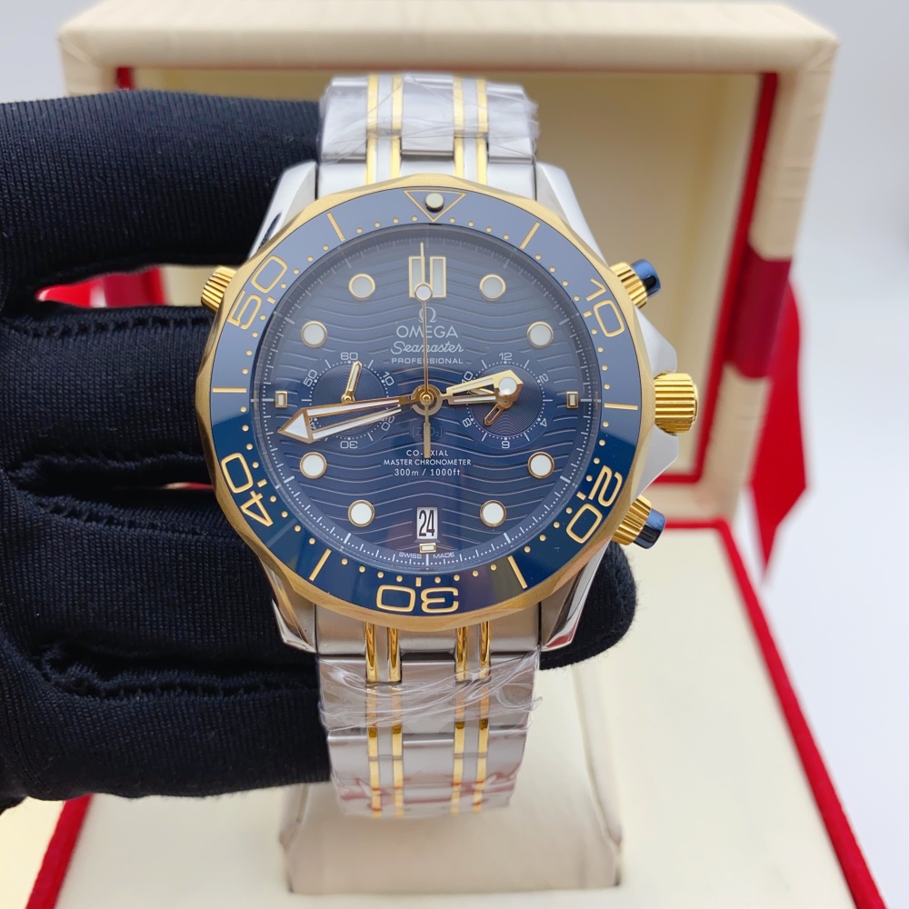 Men's Quartz Watch Chronograph 904L Stainless Steel 45 mm-OG 165