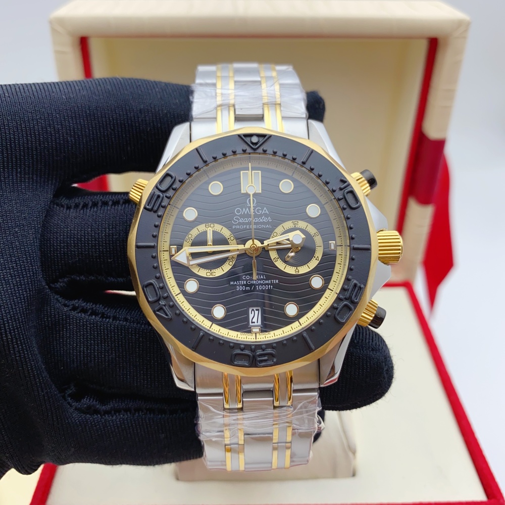 Men's Quartz Watch Chronograph 904L Stainless Steel 45 mm-OG 165