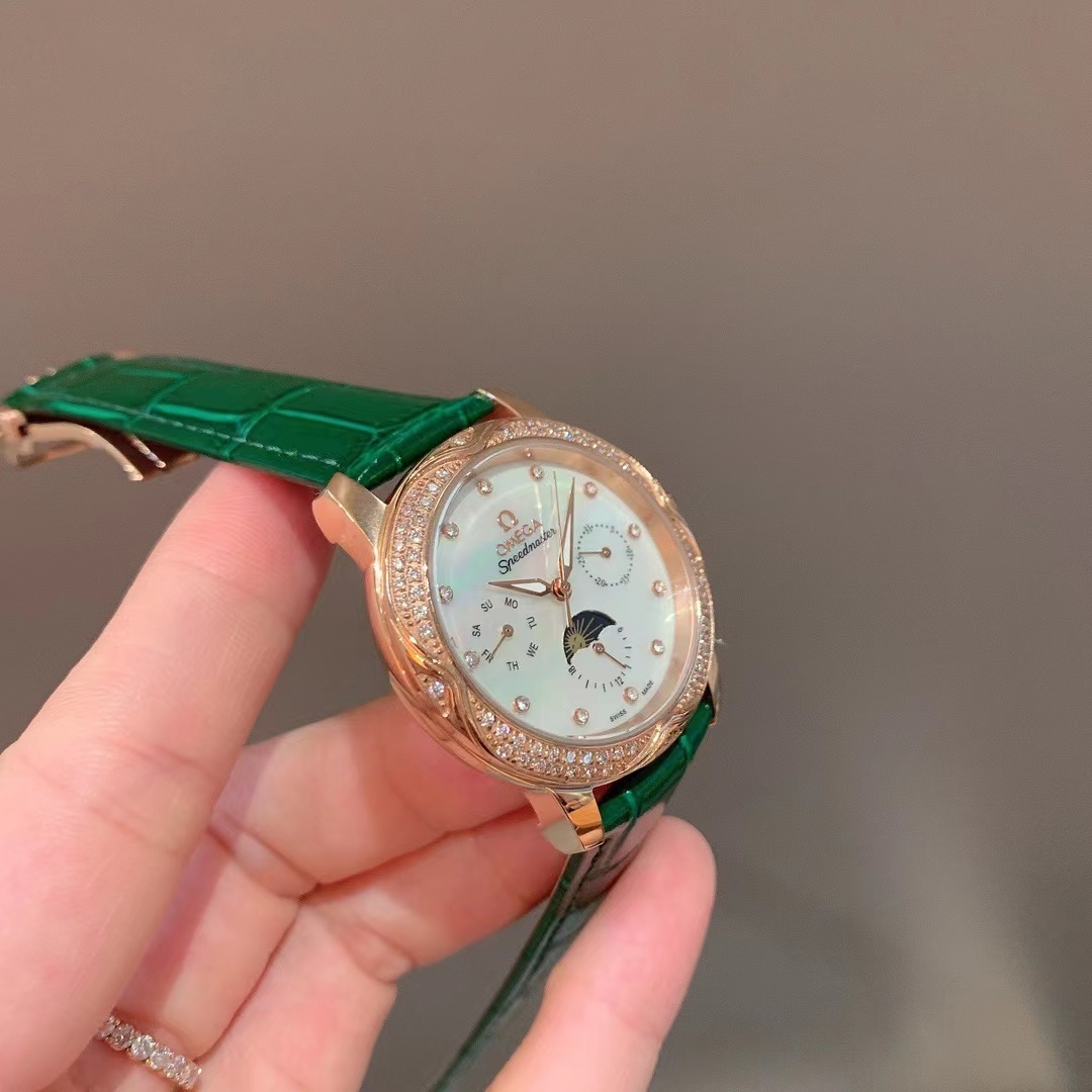 Women's  Quartz Watch Chronograph 904L Stainless Steel 35 mm-OG124