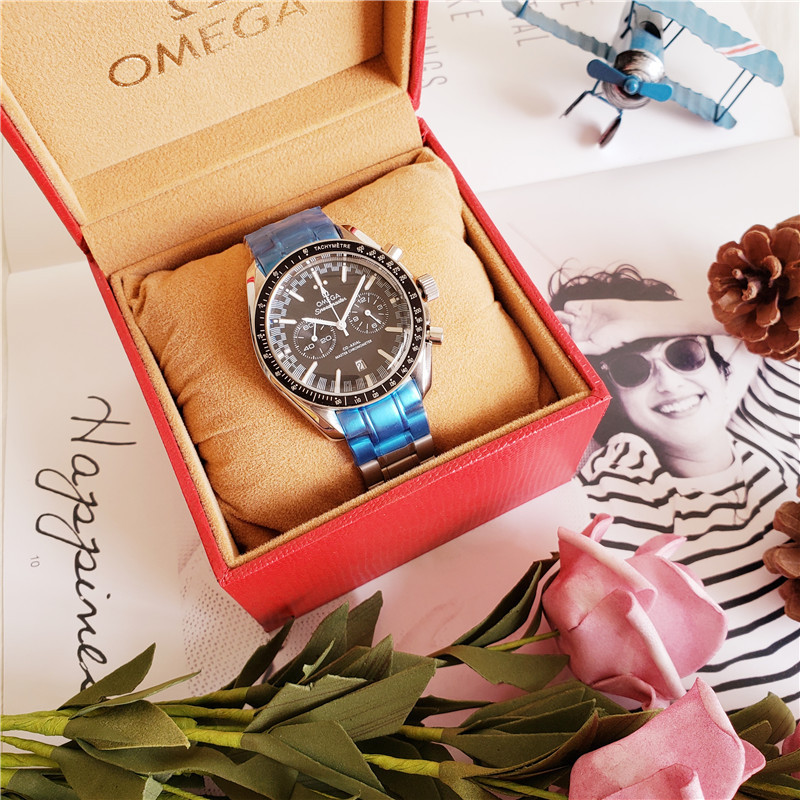 Men's Quartz Watch Chronograph 904L Stainless Steel 42 mm-OG 2