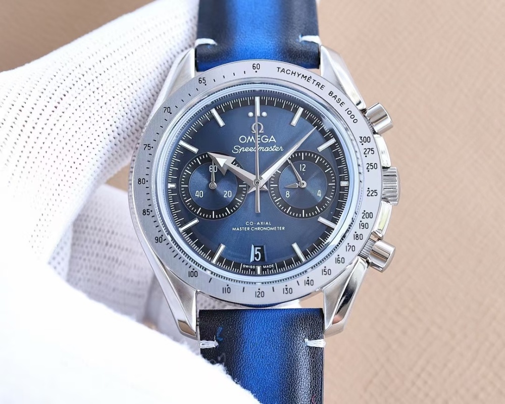 Men's Quartz Watch Chronograph 904L Stainless Steel 43.5 mm-OG 118