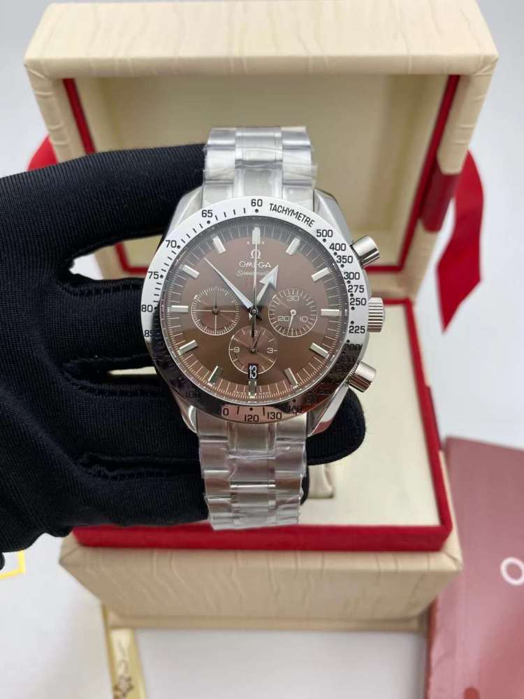 Men's Quartz Watch Chronograph 904L Stainless Steel 43 mm-OG 121