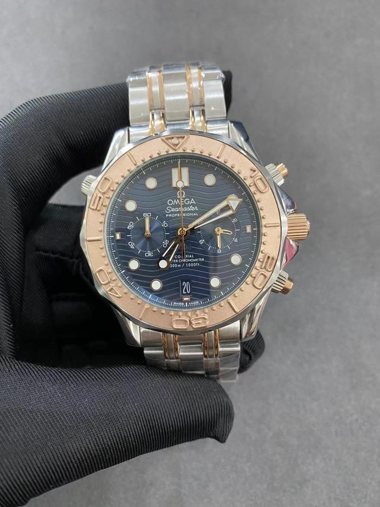 Men's Quartz Watch Chronograph 904L Stainless Steel 45 mm-OG 164