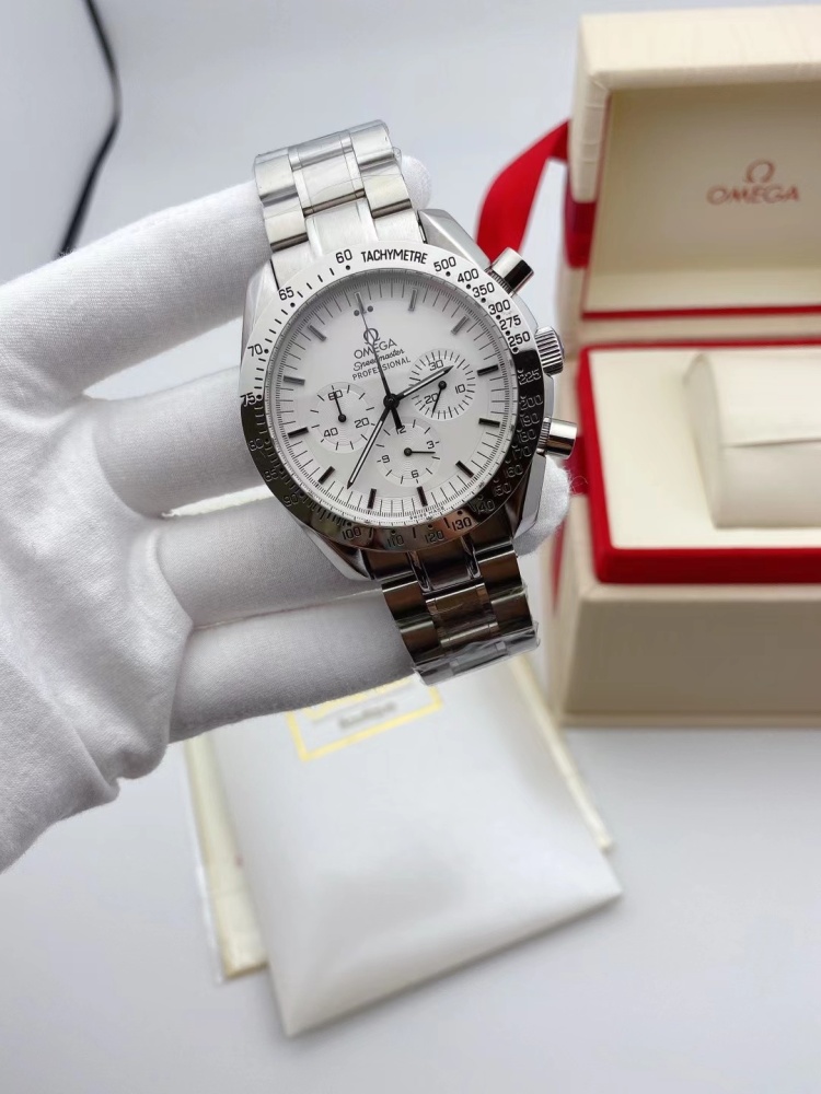 Men's Quartz Watch Chronograph 904L Stainless Steel 42mm-OG 23