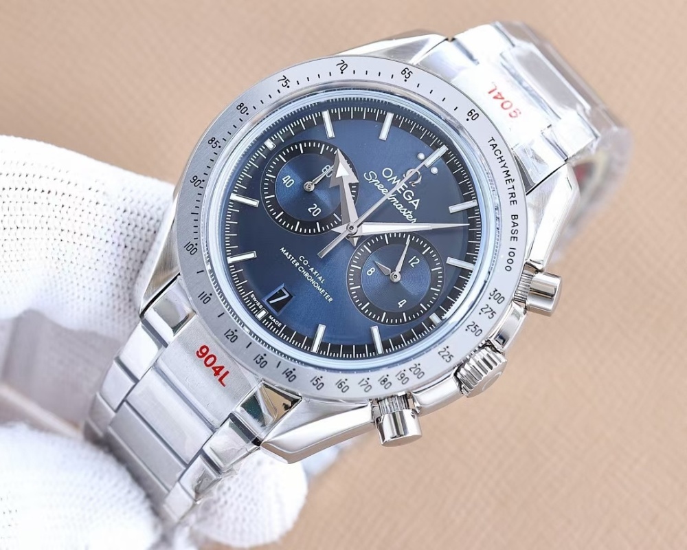 Men's Quartz Watch Chronograph 904L Stainless Steel 43.5 mm-OG 119