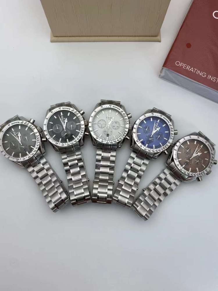 Men's Quartz Watch Chronograph 904L Stainless Steel 43 mm-OG 121