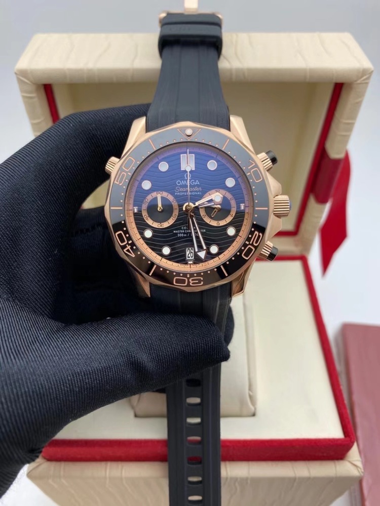 Men's Quartz Watch Chronograph 904L Stainless Steel 44 mm-OG 154