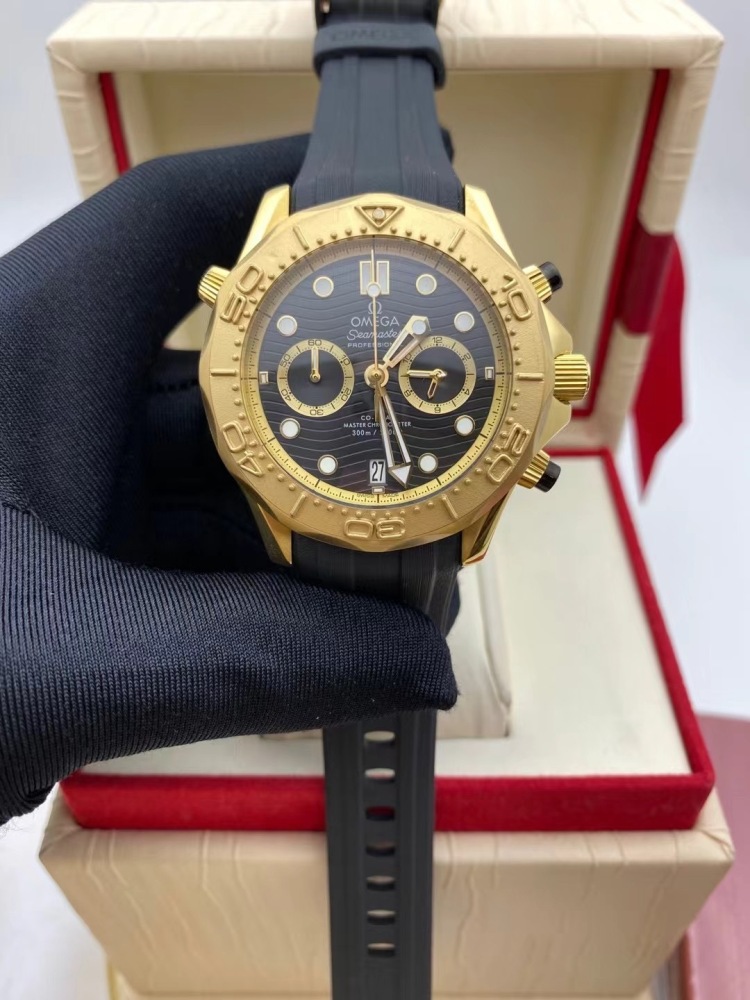 Men's Quartz Watch Chronograph 904L Stainless Steel 44 mm-OG 154